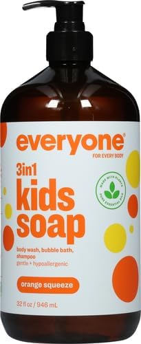 Everyone 3-in-1 Soap for Every Kid – Orange Squeeze | Gentle, Natural Shampoo, Body Wash & Bubble Bath