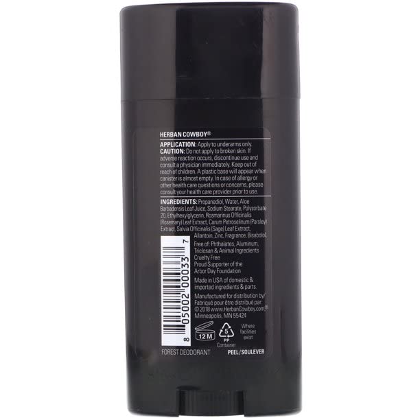 Herban Cowboy Forest Deodorant – Maximum Protection, Long-Lasting Freshness