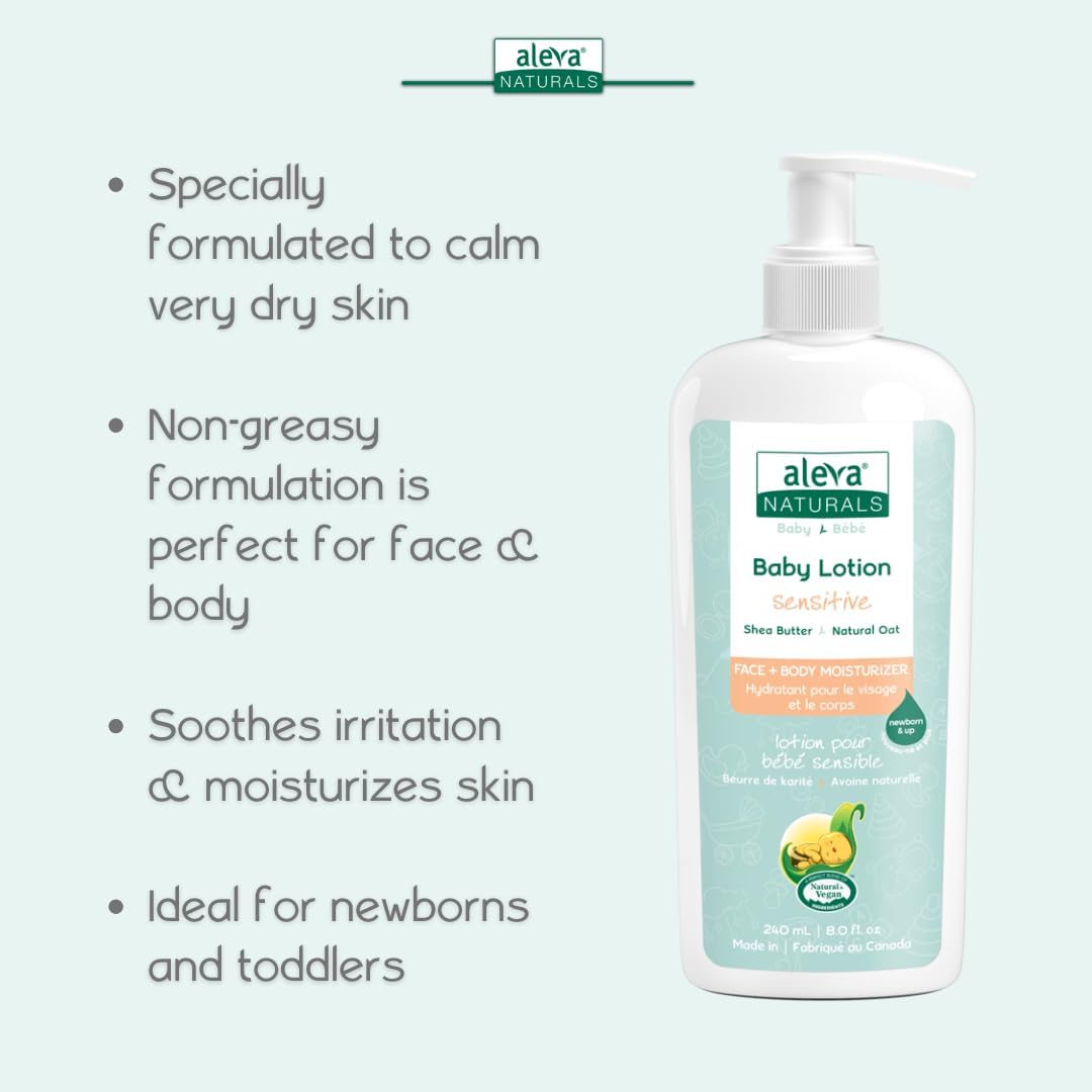 Aleva Naturals Baby Daily Soothing Moisturizer – 8 oz (236.5 ml)