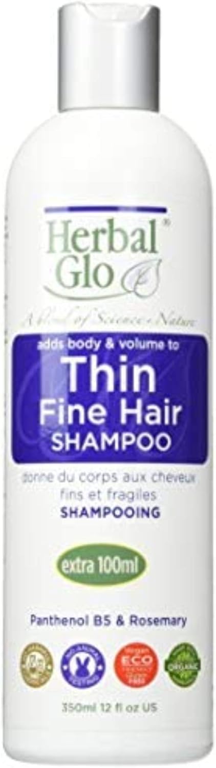 Herbal Glo Thin & Fine Hair Shampoo – Volumizing & Strengthening Formula