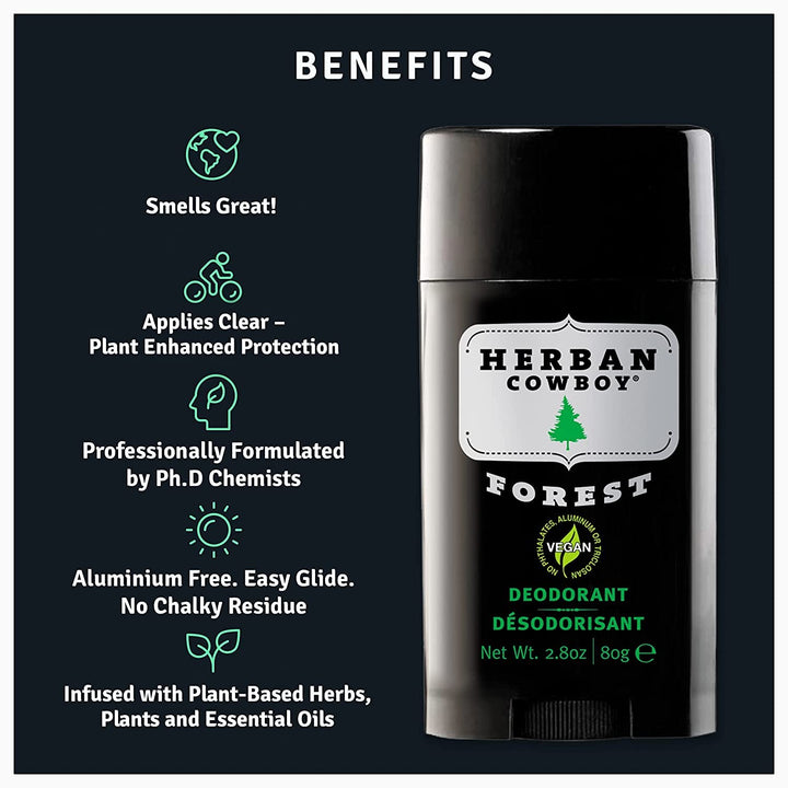 Herban Cowboy Forest Deodorant – Maximum Protection, Long-Lasting Freshness