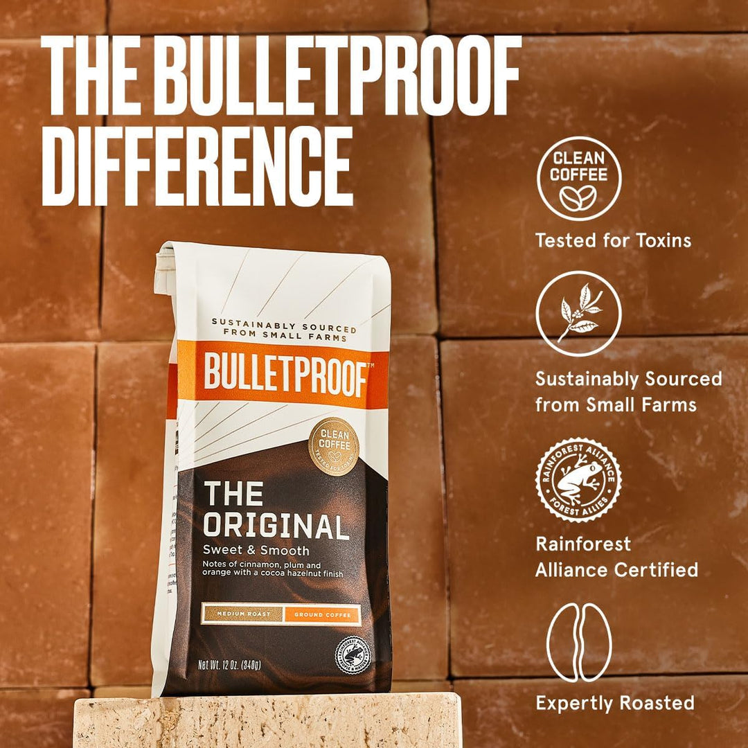 Bulletproof The Original Whole Bean Coffee – Medium Roast, Antioxidant-Rich