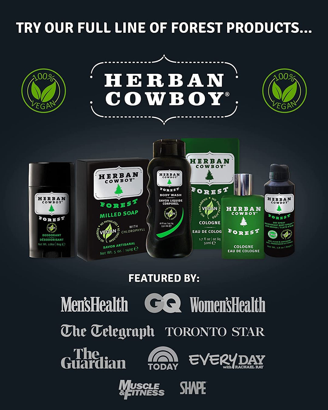 Herban Cowboy Forest Deodorant – Maximum Protection, Long-Lasting Freshness