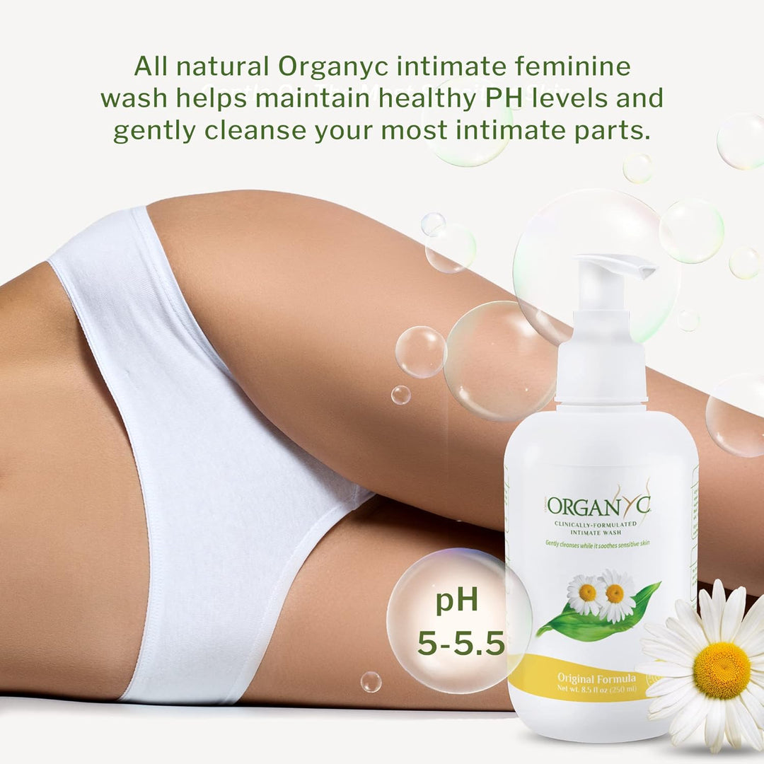 Organyc Feminine Intimate Wash – Chamomile, 8.5 fl oz (2 Pack)