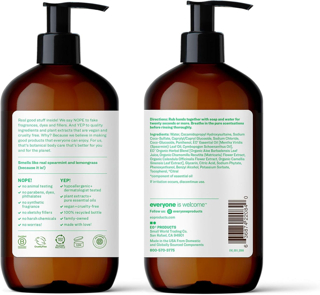 Set Everyone Hand Soap – Spearmint & Lemongrass | Refreshing, Moisturizing Hand Wash